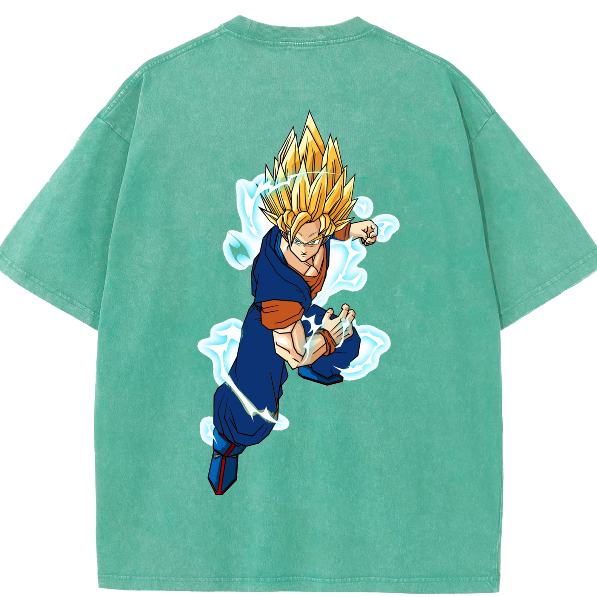 （画像用） ドラゴンボール 孫 悟飯（そんごはん）DRAGON BALL Son Gohan 綿100% ヴィンテージ風 半袖Tシャツ（背面プリント）